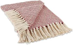 Chevron Woven Throw Collection Modern All-Season Cotton 50x60 <b>Weighted</b> <b>Blankets</b> Tassels Recycled Material Decorative Bedding - Product Image 5