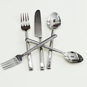 Cubiertos reutilizables para restaurante de diseño de oro rosa y plata para exteriores, juego de cubiertos de acero inoxidable, juego de cubiertos para bodas - Product Image 6