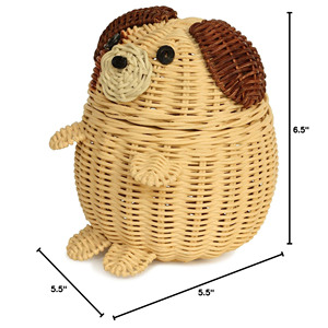 Panier de rangement pour chiot en rotin, tissé à la main, série d'organisateurs pour animaux, designs OEM, couleur et dimensions personnalisées - Product Image 5