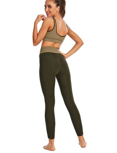 Nouvelles femmes Yoga tenues 2 pièces ensemble survêtements d'entraînement soutien-gorge de sport taille haute Legging vêtements de sport ensemble de vêtements de sport - Product Image 5