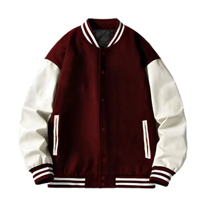 Vestes de baseball universitaire pour hommes de qualité supérieure Top vente décontracté hiver Style longue toile support avant fermeture éclair fabriqué au Pakistan - Product Image 2