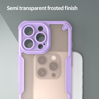 Coque de téléphone rigide semi-transparente dépolie en TPU+PC, finition mate, antichoc, étanche, avec peinture effet givré, pour iPhone 16 15 14 13 12 11
