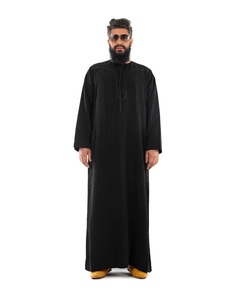 Nouveau design de qualité supérieure décontracté musulman arabe o cou manches amples Robe à manches longues Thobe vente en gros Jubba pour hommes - Product Image 4