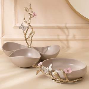 Tri bol décoratif en laiton d'aspiration élégant personnalisé nouveauté Alibaba décor de table en vrac plante détachable en aluminium - Product Image 4