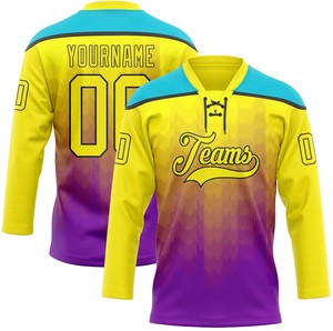 Maillot de hockey personnalisé avec col en dentelle, uniforme d'équipe sublimé - Product Image 5