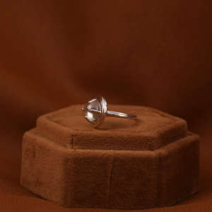 Latest Cabochon <b>Silver</b> Band With Moon Design <b>Stacking</b> Band for Engagement <b>Rings</b> Used With Lab Grown Diamonds for Wedding - Product Image 3