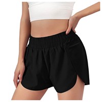 Shorts Deportivos para Mujer con Cierre de Cordón, Tejido Elástico en Cuatro Direcciones y Transpirable para Gimnasio, Yoga y Running