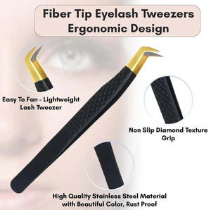 <b>Magnetic</b> Resistant Lash Tweezers Smooth Stable Alignment Professional Tool Stainless Steel Comfortable Handle Pro Volume Sharp - Product Image 4