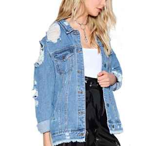 Chaquetas Vaqueras Largas de Mezclilla para Mujer, Talla Grande, Venta Directa de Fábrica, Alta Calidad, Personalizadas, 2024 - Product Image 1