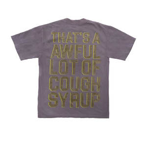 T-shirt vintage de marque Cuogh Syrup, en tricot uni respirant, style streetwear tendance, manches courtes, en coton, avec logo imprimé numériquement sur le devant, idéal pour l'été. - Product Image 6