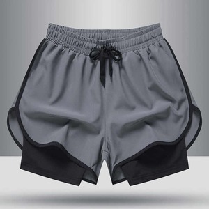Service OEM Short d'entraînement d'été à haute élasticité pour hommes, séchage rapide, respirant, yoga, course à pied, fitness, deux pièces à vendre - Product Image 6