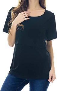 Ensemble de 3 pièces pour femme, hauts d'<span class=keywords><strong>allaitement</strong></span> de maternité, t-shirt d'<span class=keywords><strong>allaitement</strong></span> à manches courtes - Product Image 6