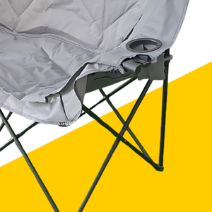 Chaises d'extérieur pliantes en acier inoxydable au design moderne, chaises doubles pour la pêche, le pique-nique et le porte-gobelet - Product Image 5