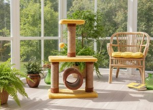 Amistar 'Chocolate Dessert' Premium High Quality 3-<b>Level</b> Eco-Friendly Cat Tree with 95cm Height for Cats Kittens All Breeds Ages - Product Image 4