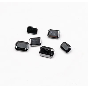 Diamant noir solitaire, taille pyramide, diamant naturel, excellente qualité de taille, forme ovale carrée, clarté VVS1, certifié IGI - Product Image 3