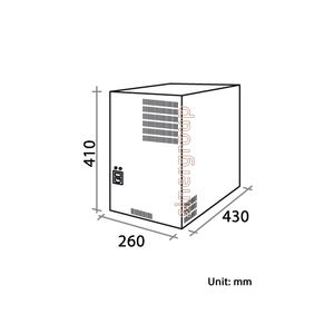 Refroidisseur sous comptoir Polares 2, 3 sorties pour eau froide + tempérée + eau gazeuse froide 60lt./h. Refroidissement par bloc de glace sans électrovanne - Product Image 3