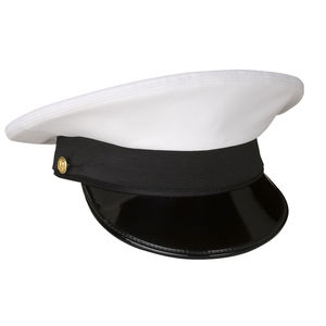 Casquette d'officier en laine noire de haute qualité avec logo brodé, nouveau design élégant - Product Image 1