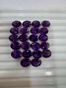 พลอยอะมีทิสต์ธรรมชาติทรงรีขนาด 9x11 มม. คุณภาพสูง เจียระไนเหลี่ยมเพชร ได้รับการรับรองจาก GIA สำหรับทำเครื่องประดับ - Product Image 4