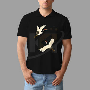 Bajo Moq Humedad Absorbe Polo Camiseta Bajo Moq Manga Corta Bordado Polo Camisetas Color Liso Bordado Polo Camiseta - Product Image 1