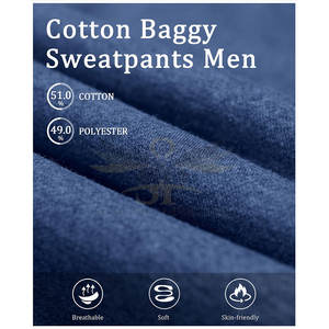 Pantalones holgados de lana para hombre con estampado de logotipo personalizado, ropa cómoda, buena venta, pantalones holgados informales de lana - Product Image 5