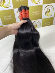 วิกผมแท้สีดำเวียดนามแบบ100% พรีเมี่ยมผมธรรมชาติแบบปรับแต่งได้ - Product Image 4