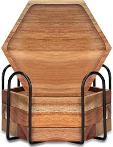 Posavasos de madera de calidad superior más vendidos, Bandejas para servir ecológicas con logotipo personalizado - Product Image 3