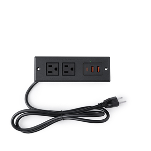 Barrette d'alimentation USB et Type-C 20W à charge rapide haute performance avec conception de table cachée pour le bureau et la maison - Product Image 1