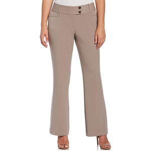 Pantalones de Vestir Cómodos para Mujer, Uso Diario, Material Suave Personalizado, Diseño Plano, Últimos Diseños Exclusivos OEM, Cintura Elástica - Product Image 1