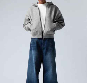 Sweat-shirts à capuche oversize pour hommes, de haute qualité, fabriqués par des fabricants, à épaules tombantes, en tissu français lourd, 400 à 500 g/m², avec fermeture éclair, coupe ample - Product Image 4