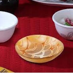 Corne de buffle fait vaisselle bol plats pour bol de service véritable corne de boeuf palmier moussage bol par SUPER ENTREPRISES corne décor - Product Image 1