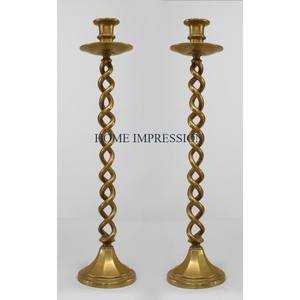 Ensemble de porte-bougies en métal doré poli avec base en marbre blanc, 5 tailles différentes, décoration de table élégante pour la maison, durable - Product Image 6