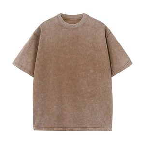 เสื้อยืดลายกราฟิกแนวสตรีทแวร์สำหรับผู้ชายเสื้อโอเวอร์ไซส์ผ้าแอซิดสไตล์วินเทจผ้าพลัสไซส์ - Product Image 3
