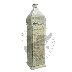 Modern Minimalist <b>Moroccan</b> Metal <b>Lantern</b> New Design White Iron Candleholder for Wedding Christmas Home Decor - Product Image 6