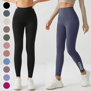 Wholesale High Quality Women's Yoga <b>Leggings</b> <b>Knitted</b> Mid Waist Breathable Eco-Friendly Quick Dry Full Length Tight Fit Gym - Product Image 2
