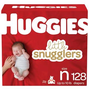 Huggies Little snugglers ผ้าอ้อมเด็กทารก, เด็กแรกเกิดขนาด, 128 CT, แพ็คยักษ์ - Product Image 1
