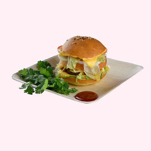 100% platos cuadrados de hoja de palma biodegradables naturales, vajilla desechable de fabricante indio para servir comida de boda - Product Image 1