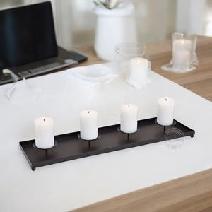 Portacandelitas de árbol de Navidad de Metal decorativo con diseño de corte intrincado perfecto para decoración festiva del hogar y brillo de mesa - Product Image 2