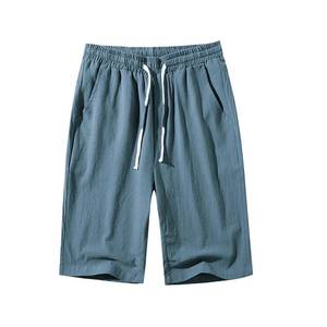 Pantalones Cortos de Algodón de Punto Medio para Hombre, Casuales, de Alta Calidad, Suaves y Transpirables, con Cintura Elástica para Viajes y Comodidad Diaria - Product Image 2