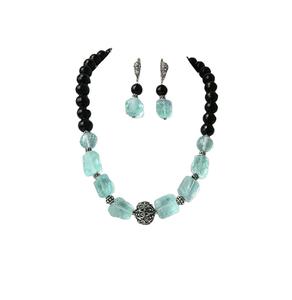 Fancy New Trendy Charm <b>Beads</b> <b>Necklace</b> Thick Multi Design <b>Beads</b> Woman <b>Fashionable</b> <b>Necklace</b> with Earring Set - Product Image 1