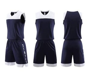 Bonne vente uniforme de basket-ball vêtements de sport entraînement maillots de basket-ball ensembles hommes portent uniforme de basket-ball sans manches uni - Product Image 2