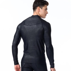 Unisex Long Sleeve Rash Guard Swimwear Shirts Sun Protective Surf Wetsuit Tops <b>Snorkel</b> Swimming Windsurfing 100% Nylon 240g - Product Image 3