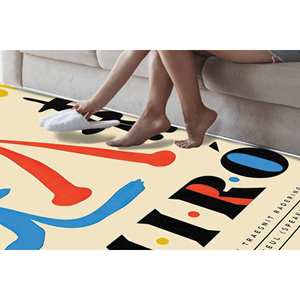 พรมพิมพ์ลายที่ได้รับแรงบันดาลใจจากจอแอน มิโร, ดีไซน์จากแกลเลอรี เบิร์กกรูน, พรมกันลื่น, พรมบางแบบไม่ถักทอ - Product Image 2