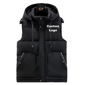 Chaleco Acolchado Impermeable de Invierno para Hombre, Unisex, con Cremallera, Exterior de Poliéster/Nailon, Relleno, Logotipo Frontal Personalizado, Ropa Exterior Informal - Product Image 3