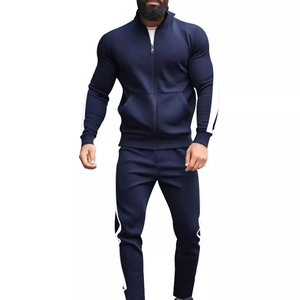 Survêtement athlétique haute performance haut à glissière et bas de jogging tenue de survêtement 2 pièces pour hommes meilleur prix - Product Image 4
