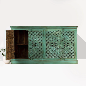 Aparador verde tallado - Product Image 3