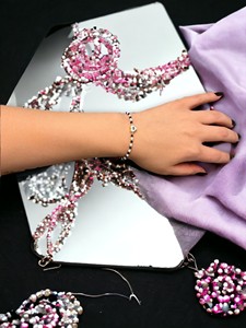 DAFNI BIG PAZAR Women's Plastic <b>Beaded</b> <b>Bracelet</b> with Natural Stone - Product Image 1