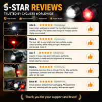 Juego de Luces Delanteras y Traseras para Bicicleta, Precio de Fábrica, Duraderas, LED Súper Brillantes, IP55 Impermeables, Regulables, ABS, para Bicicleta de Montaña, 6000K/5000K/4100K
