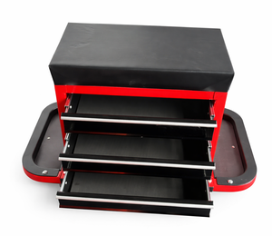 3-Drawer Tool <b>Box</b> with <b>Rolling</b> Seat, Heavy Duty Workshop Storage Stool with Padded Cushion and Tool Tray 350lb Load GAPGAR024 - Product Image 4