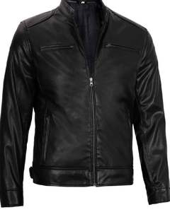Blouson Cafe Racer noir pour homme Dodge - Product Image 1