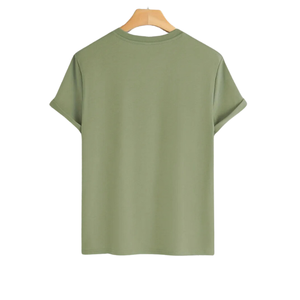 เสื้อครอปผ้าฝ้าย100% สำหรับผู้หญิงเสื้อยืดแขนสั้นพิมพ์ลายออกแบบได้ตามต้องการ - Product Image 5